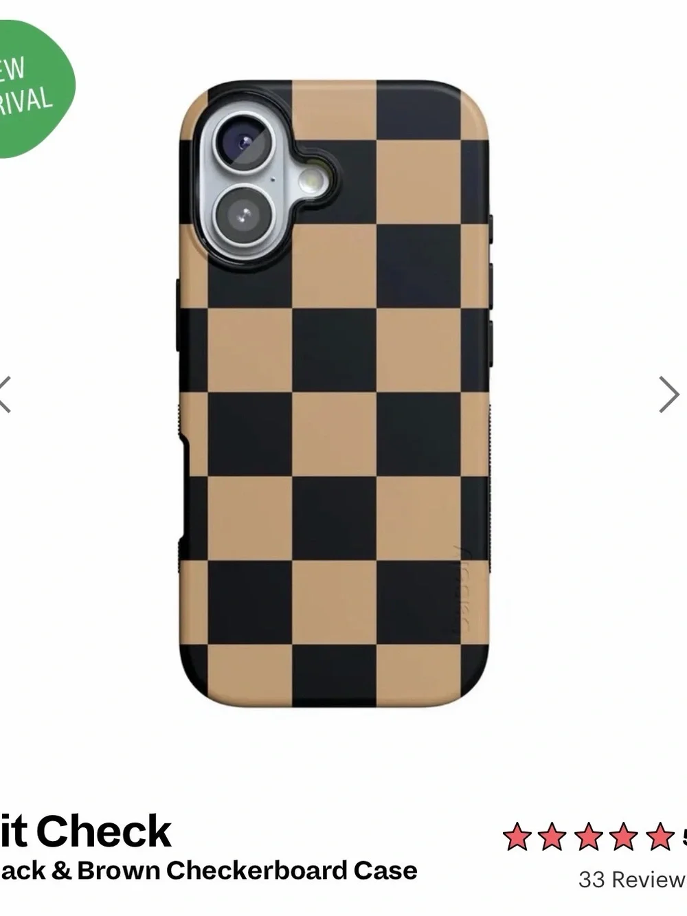 Fit check black and brown checkered case (iPhone 17)